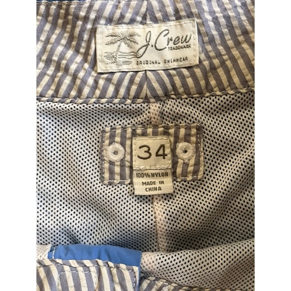 J Crew Men's Blue The Original Board Short With Pocket & Drawstring Size 34 - Picture 5 of 5